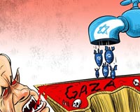 کاریکاتور,عکس کاریکاتور,دانلود کاریکاتور,شیر,شیر آب,بمب,موشک,حمام خون,دراکولا,نتانیاهو,خون آشام,خون,مردم غزه,جنایت کار,اسرائیل