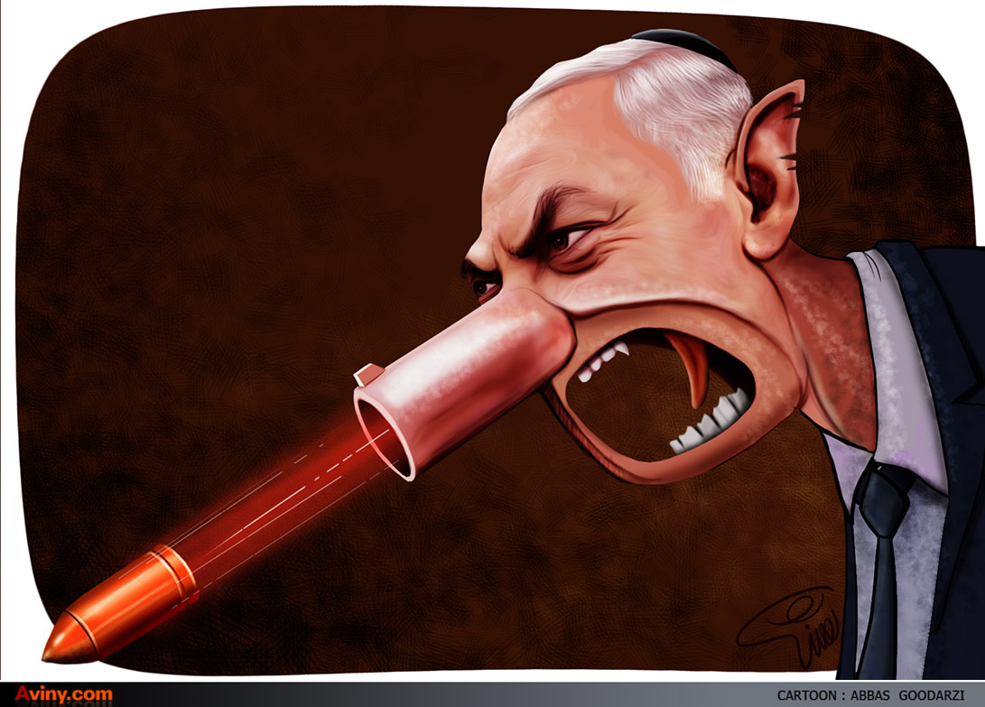 نتانیاهو,آدم کش,وحشی,وزیر جنگ,نخست وزیر,رژیم صهیونیستی,اسرائیل,غزه,فلسطین,کاریکاتور,دانلود کاریکاتور,عباس گودرزی,عکس کاریکاتور,اسلحه,تفنگ
