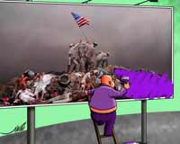 کاریکاتور,دانلود عکس,دانلود کاریکاتور,عکس کاریکاتور,پرچم,امریکا,داستان یک پرچم,کشتار,مرگ بر آمریکا,قتل عام،عباس گودرزی