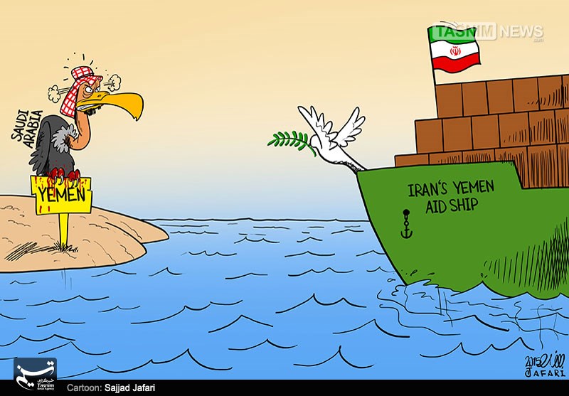 دانلود عکس,دانلود کاریکاتور,عکس کاریکاتور,کاریکاتور,کشتی,نجات,یمن,عربستان,ایران,صلح