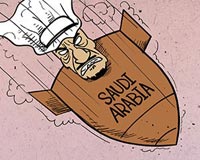 کاریکاتور,دانلود کاریکاتور,عکس کاریکاتور,عربستان,عربستان سعودی,حمله,جنگ,یمن,الحوثی,مردم