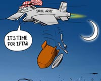 دانلود کاریکاتور,عکس کاریکاتور,کاریکاتور,افطاری,افطار,بمباران,ماه رمضان,یمن,عربستان,رمضان