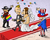 دانلود کاریکاتور,عکس کاریکاتور,کاریکاتور,ازدواج,مرگ,قانون,اخلاق,همجنسبازی,همجنسگرایی,آمریکا