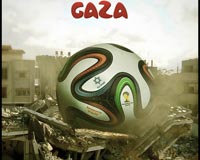 دانلود پوستر,عکس پوستر,پوستر,برزیل,جام,جام جهانی,غزه,فلسطین,جنایت,اسرائیل,مردم,کودکان,کاپ,قهرمان