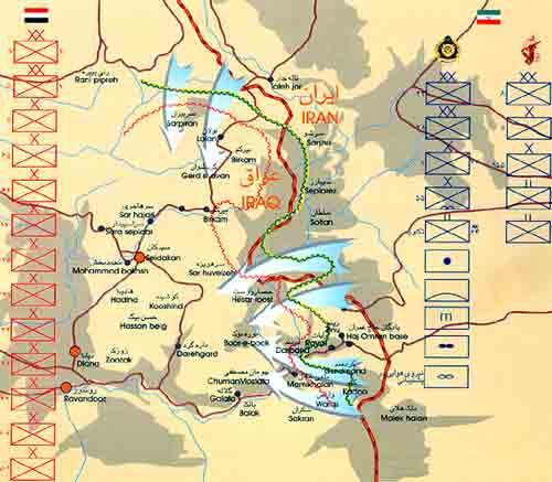 دفاع مقدس,هفته دفاع مقدس,عملیات,عملیات زمینی,عملیات های دفاع مقدس,سپاه پاسداران,ایران,نقشه عملیات,ارتش,قادر