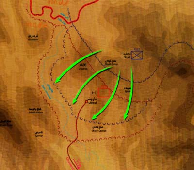 دفاع مقدس,هفته دفاع مقدس,عملیات,عملیات زمینی,عملیات های دفاع مقدس,سپاه پاسداران,ایران,نقشه عملیات,نصر,ماووت عراق