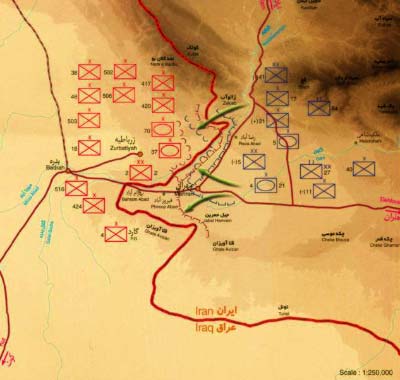 دفاع مقدس,هفته دفاع مقدس,عملیات,عملیات زمینی,عملیات های دفاع مقدس,سپاه پاسداران,ایران,نقشه عملیات,مهران,والفجر