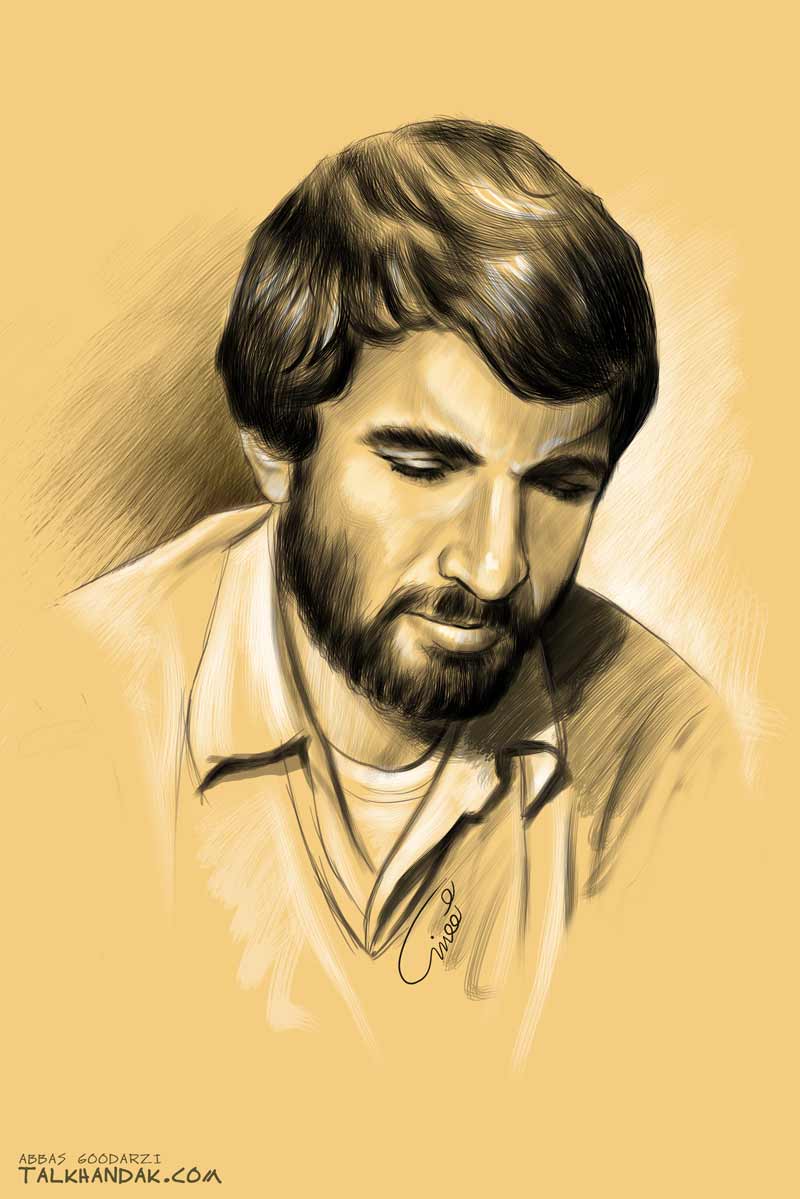 شهید محمد علی آرا,شهید جهان آرا,خرمشهر,فرمانده,جنگ تحمیلی,شهید سید محمد علی جهان آرا,تصویر سازی,نقاشی چهره,عباس گودرزی