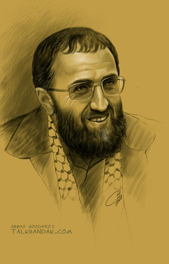 سردار باقر سید محمد باقر زاده,سردار باقر زاده,سپاه پاسداران,عباس گودرزی,تصویر سازی,نقاشی چهره