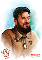 شهید ناظری,محمد ناظری,شهید,جنگ,فرمانده,شهید حاج محمد ناظری,فرمانده آموزشی سپاه,تصویر سازی,تصویر با کیفیت,عباس گودرزی