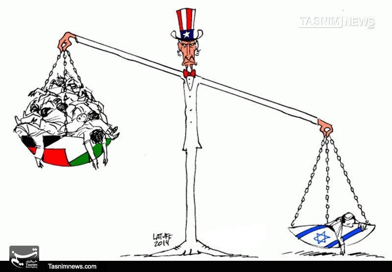 کاریکاتور,دانلود کاریکاتور,عکس کاریکاتور,ترازو,عدالت,فلسطین,کشته,اسرائیل,غزه,آمریکا,میزان,مقایسه