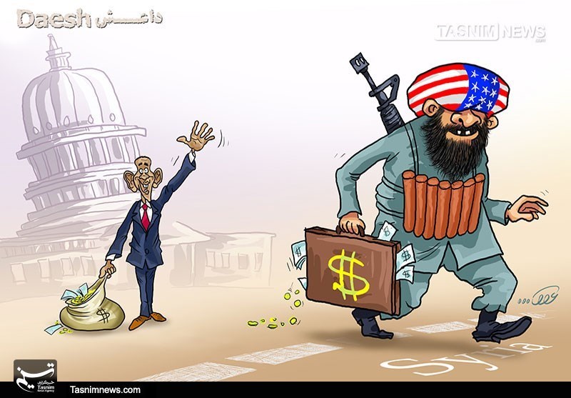 کاریکاتور,دانلود کاریکاتور,عکس کاریکاتور,دلار,پول,حامی,حمایت,داعش,عراق,ائتلاف ضد داعش