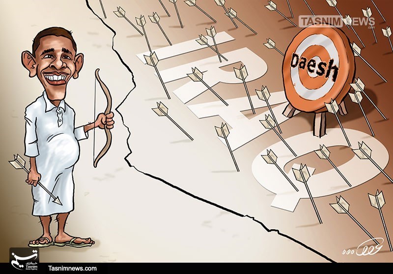 کاریکاتور,دانلود کاریکاتور,عکس کاریکاتور,سیبل,تیراندازی,کمان,تیراندازی با کمان,عراق,داعش,اوباما