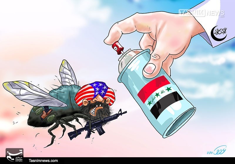 کاریکاتور,دانلود کاریکاتور,عکس کاریکاتور,مبارزه با داعش,وحدت,مبارزه,داعش,مسلمین,مگس,حشره کش