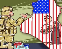 دانلود کاریکاتور,دانلود عکس,کاریکاتور,زندان,عراق,مردم,آمریکا,سربازان آمریکا,زندانی,تکفیری