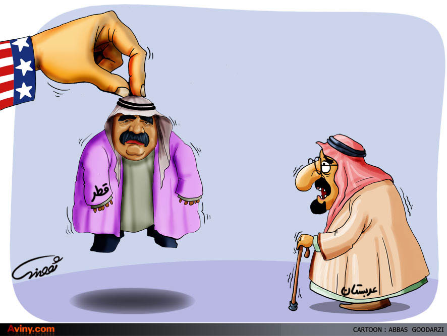 ترس ملک عبدالله,امیر قطر,پادشاه عربستان,امریک,آمریک,عروسک