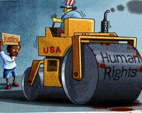 کاریکاتور,دانلود کاریکاتور,عکس کاریکاتور,عدالت,فرگوسن,سیاهپوست,نوجوان,حقوق بشر,آمریکا,غلطک