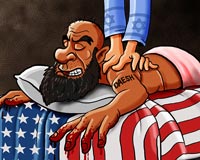 دانلود کاریکاتور,کاریکاتور,عکس کاریکاتور,داعش,آمریکا,اسرائیل,ماساژ,مشت و مال,سلفی,تروریست