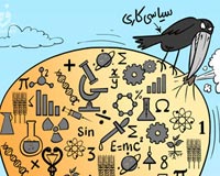 دانلود کاریکاتور,عکس کاریکاتور,کاریکاتور,سیاست,سیاسی کاری,کلاغ,بالن,علم,مقاله,رشد علمی