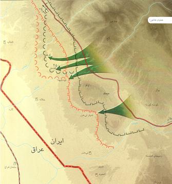دفاع مقدس,هفته دفاع مقدس,عملیات,عملیات زمینی,عملیات های دفاع مقدس,سپاه پاسداران,ایران,نقشه عملیات,ایلام,عاشورا