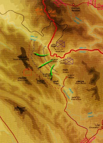 دفاع مقدس,هفته دفاع مقدس,عملیات,عملیات زمینی,عملیات های دفاع مقدس,سپاه پاسداران,ایران,نقشه عملیات,سلیمانیه,بیت المقدس